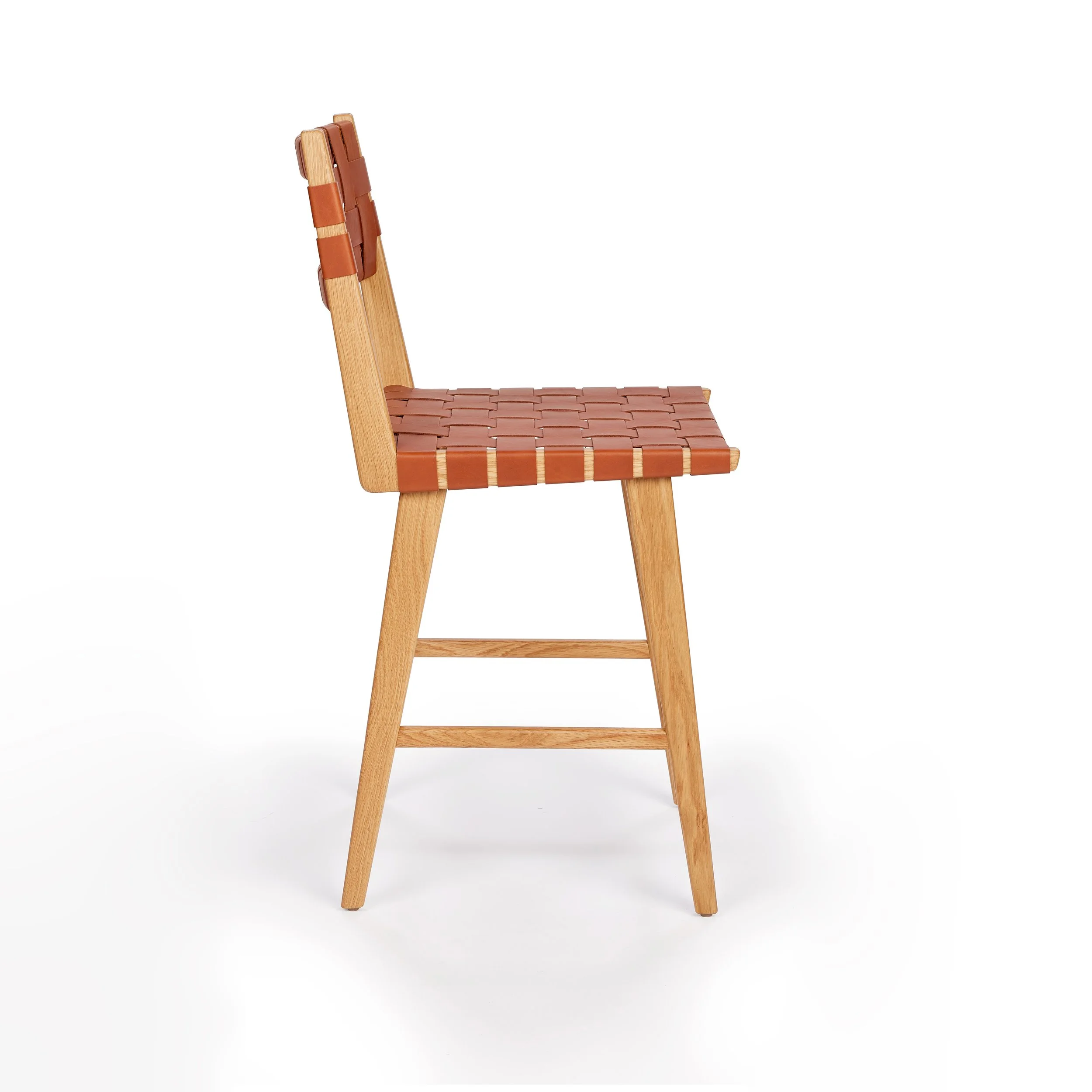 Woven Leather Ottoman - WO 22 — Smilow Design